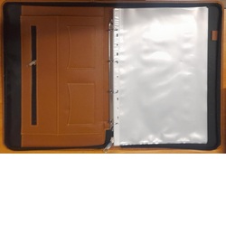Unique Leather Ring Binder Portfolio with Pen Loop - 20L